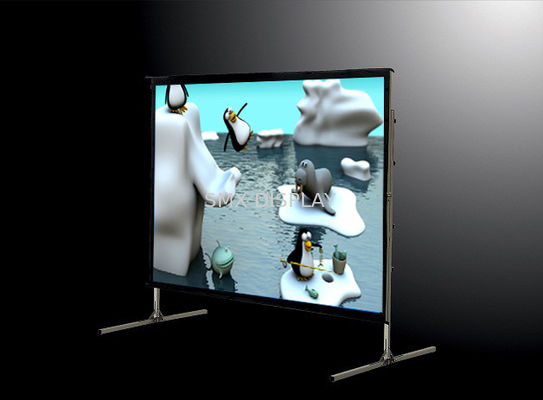 Quality 200" Portable mobile projector screen Fast Fold Screens With Front White / Grey Rear Material factory