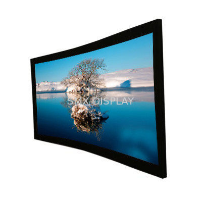 Quality 120''  wall mounted projector screens , Curved Projection Screen for Home Theater factory
