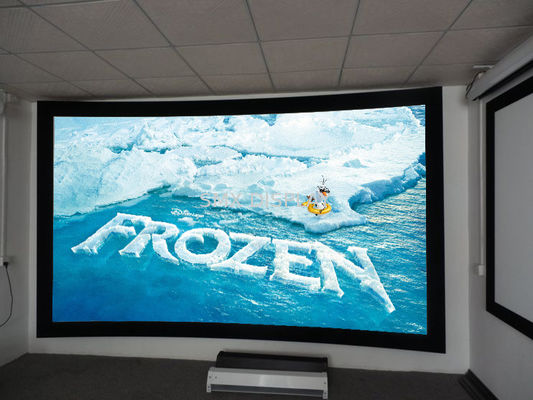 Projector Screen Inverse Square 120'' wall mounted projector screens , Curved Projection Screen for ...
