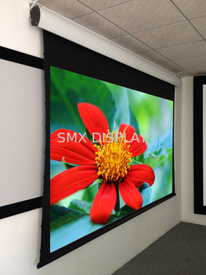 Quality 135" Acoustically Transaprent  Tab Tensioned Motorized Screen ,  4K  projection screen factory