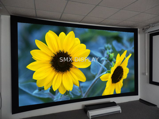 ROHS Cinema curved fixed frame screen , wall mounted screens for projectors