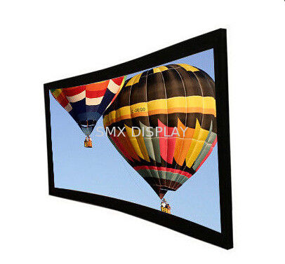 Quality Custom 3D Curved Fixed Frame Projection Screen , 180 degree Circular Projection Screen factory