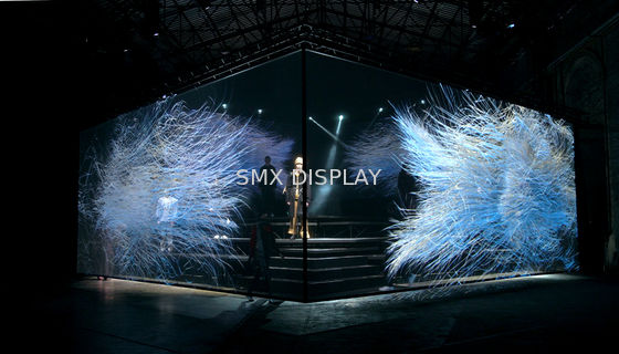 Quality Transparent 3D Hologram Projection Gauze Holographic Screen Polyamide Material factory