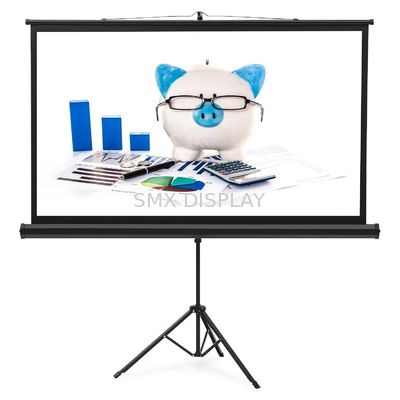 Quality Outdoor 70"X70" Portable Tripod Projection Screen Matte White Fabric Metal Housing factory