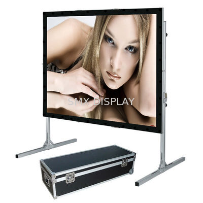 quality 200" 16 by 9 front and rear fast fold projector screen portable projection screen factory
