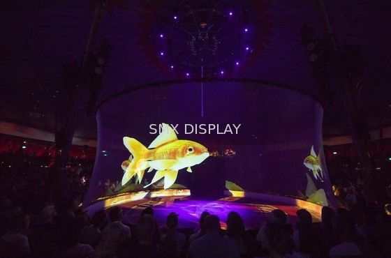 Quality Invisible Hologram Projector Screen Polyamide Material Fireproof Seamless 30m Length factory