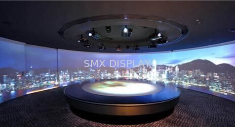 Wide View Circular Projection Screen Aluminum Frame With Black Velvet ...