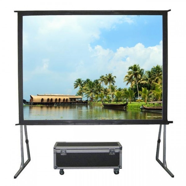 Outdoor Folding Roll Up fast fold projection screen For Cinema
